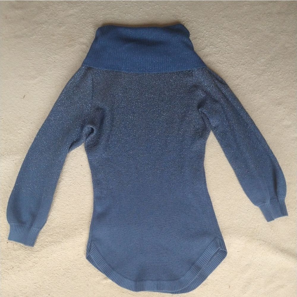 Notations Cowl Neck Sparkle Sweater Size L